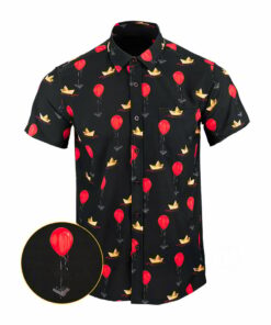 Georgie Button Down Shirt Gun Print Hawaiian Shirt Xmas Presents For Him