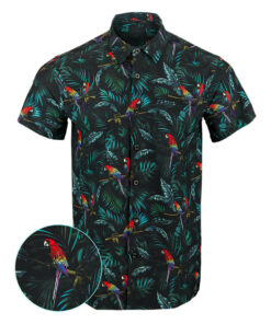 Jungle Button Down Shirt Tactical Tropical Print Shirt Birthday Gifts For Boyfriend