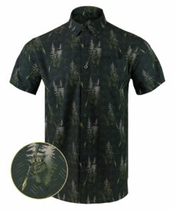 Rockoon Button Down Shirt Tactical Aloha Print Shirt Husband Christmas Gift Ideas