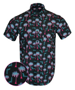 Rising Palm Black Button Down Shirt Hawaiian Tactical Button Down Gifts For Dad In Law