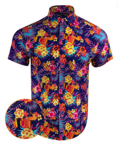 Bliss Vector Purple Button Down Shirt Tactical Shirt Hawaii Style Presents For Son