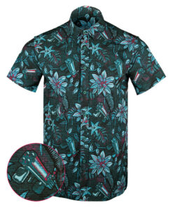 Hawaiian Drip V2 Button Down Shirt Tactical Tropical Print Shirt Christmas Present Ideas For Him