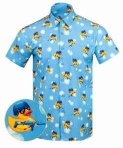 Killer Duck V2 Button Down Shirt Tactical Hawaiian Shirt Funny Gifts For Friends