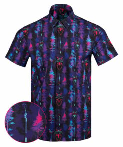 Moose Button Down Shirt Tactical Aloha Print Shirt Present For Dad