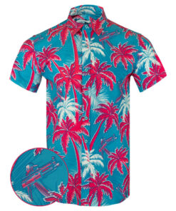 High Crown V2 Miami Button Down Shirt Tactical Aloha Shirt Gifts For Dudes