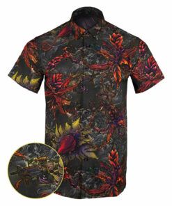 Retrolands Titanium Button Down Shirt Tactical Shirt Hawaii Style Gifts For Son In Law