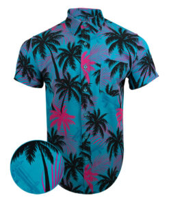 High Crown Blue Black Button Down Shirt Tactical Aloha Shirt Great Gifts For Dad