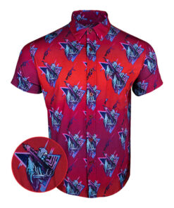 Death Wave Button Down Shirt Gun Print Hawaiian Shirt Christmas Gifts For Him