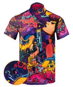 OG Mural Button Down Shirt Tactical Hawaiian Shirt Xmas Gifts For Dudes