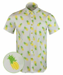 Pineapple Grenade Button Down Shirt Tactical Aloha Shirt Present For Dad