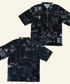 Madeon Merch Schematics Button Up Shirt Fan Apparel Birthday Gift Ideas For Boyfriend -WearandDecor