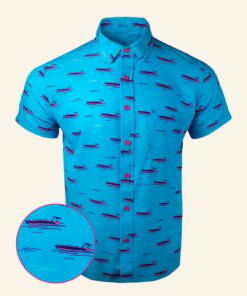 Smuggler Button Down Shirt Gun Print Hawaiian Shirt Gift Ideas For Husband -WearandDecor