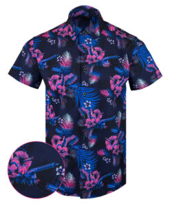 Tropics V2 Button Down Shirt Tactical Aloha Print Shirt Pro Gun Merch Christmas Gifts For Son -WearandDecor