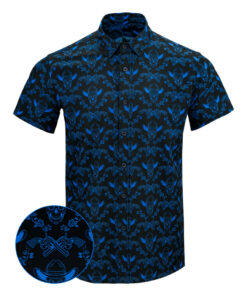 Vaquero V2 Blue Button Down Shirt Tactical Shirt Hawaii Style Pro Gun Merch Father Gifts -WearandDecor