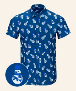 Snowman Button Down Shirt Concealed Carry Hawaiian Shirt Gift Ideas For Brother -WearandDecor