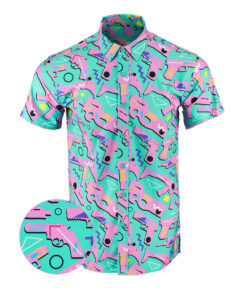 The 80 Button Down Shirt Gun Print Hawaiian Shirt Christmas Gifts For Gun Lovers -WearandDecor