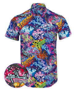 Tagged Button Down Shirt Hawaiian Tactical Button Down Unique Gifts For Husband -WearandDecor