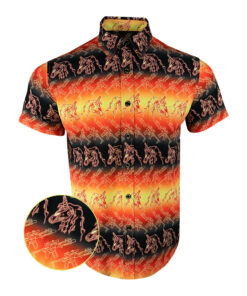The Nightmare Red Button Down Shirt Gun Print Hawaiian Shirt Christmas Gifts For Father -WearandDecor