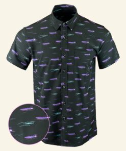 Smuggler Black Button Down Shirt Gun Print Hawaiian Shirt Birthday Gift For Dad -WearandDecor