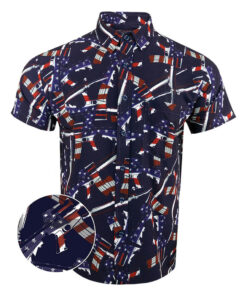 The 4th Button Down Shirt Gun Print Hawaiian Shirt Patriotic Gifts For Dad -WearandDecor