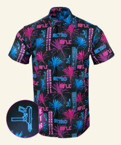 South Beach Button Down Shirt Hawaiian Tactical Button Down Gifts For Father -WearandDecor