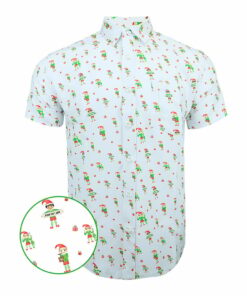 White Elephant Button Down Shirt Tactical Hawaiian Shirt Christmas Presents For Him -WearandDecor