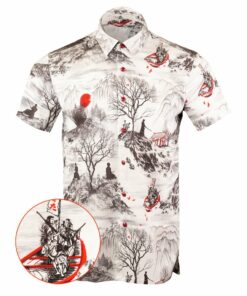 Seven Samurai Button Down Shirt Tactical Aloha Shirt Christmas Gifts For Dad -WearandDecor