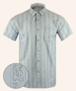 Subtle Gray Button Down Shirt Tactical Hawaiian Shirt Present Ideas For Dad -WearandDecor