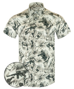 Thermal Ops White Button Down Shirt Tactical Shirt Hawaii Style Merch Gun Lovers Gifts -WearandDecor