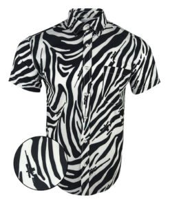 Zebra Button Down Shirt Hawaiian Tactical Button Down Pro Gun Rights Merch Gifts For Father -WearandDecor