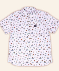 Whataburger Merch Burlebo x Whataburger WHATA Country White Hawaiian Shirt Him Gifts