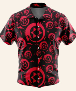 Ouroboros Shirt Red Black Hawaiian Shirt Gift For Husband