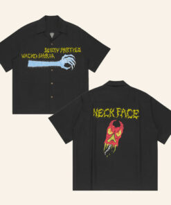 Juice Merch Neck Face Hawaiian Black Shirt Gifs For Boyfriend