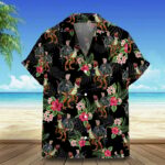 2026 Hawaiian Shirt Riding Dinosaur Summer Button Ups Gift For Patriots