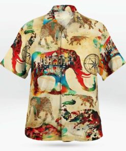 Elephant Hawaiian Shirt Unisex Streetwear Unique Gifts For Boyfriend Girlfriend