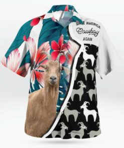 Goat Hawaiian Shirt Unisex Streetwear Unique Gifts For Coworkers