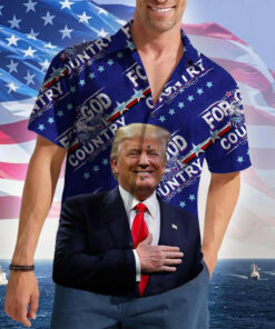 For God And Country Hawaiian Shirt 2026 Merch Patriotic Button Up Shirt Gifts For Father