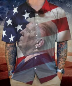 2026 American Flag Hawaiian Shirt Pro Patriotic Button Down Shirt Gift For Him