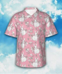 Goofa Rabbit And Flower Hawaiian Shirt Cute Aloha Shirt Summer Gifts For Him Her