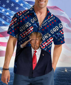 God Guns It's That Simple Hawaiian Shirt 2026 Merch Pro Button Up Shirt Men's