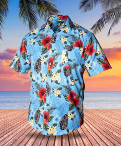 Tactical Hawaiian Shirt Blue Grenades Button Up Shirt Gifts For Gun Lovers