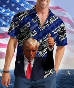 In 1776 We Had To Clean House Hawaiian Shirt 2026 Merch Patriotic Button Up Shirt Men's