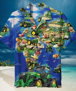 John Deere Hawaiian Shirt Tractor Button Up Shirts For Summer Gift Ideas For Farmers