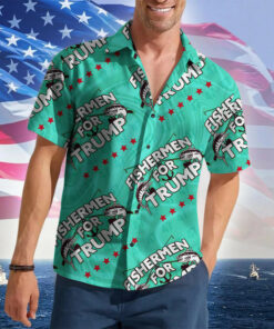 Fishermen For 2026 Hawaiian Shirt Pro Patriotic Button Up Shirt Gifts For Fishermen