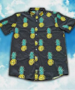 Tactical Hawaiian Shirt Pineapple Grenades Button Up Shirt For Men's Gifts For Gun Lovers