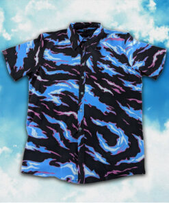 Fitness Thigh-Ami Vice Camo Hawaiian Shirt Men's Button Up Shirt Gifts For Husband