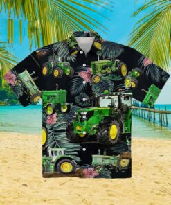 John Deere Hawaiian Shirt Men's Summer Button Ups Gifts For Farmers