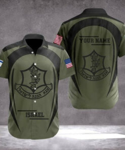 Personalized Israel Defense Forces IDF Hawaiian Shirt American I Stand With You Israel Shirt IDF Clothing