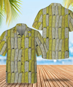 Corn Plant Hawaiian Shirt Men's Short Sleeve Button Up Gift Ideas For Boyfriend