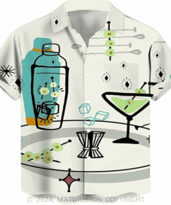 Cocktail Bartending Drink Hawaiian Shirt Funny T-Shirt with Sayings Sarcastic Men's Tee